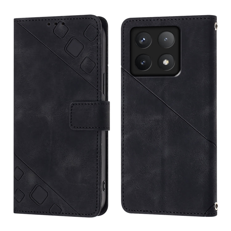 For Xiaomi 14T Pro Skin-feel Embossed Leather Phone Case