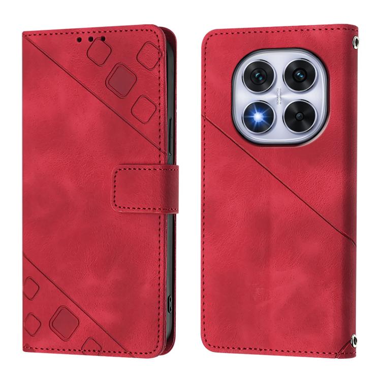 For Xiaomi Poco X7 5G Skin-feel Embossed Leather Phone Case