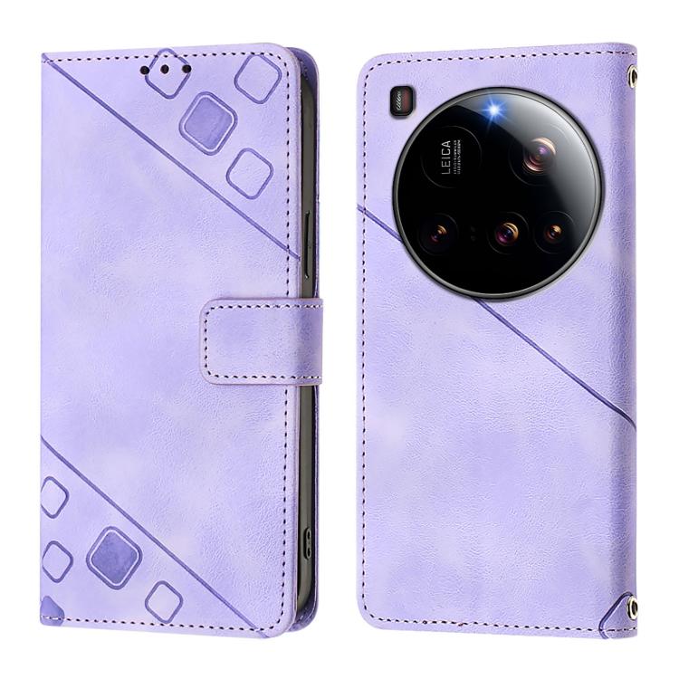 For Xiaomi 15 Ultra Skin-feel Embossed Leather Phone Case