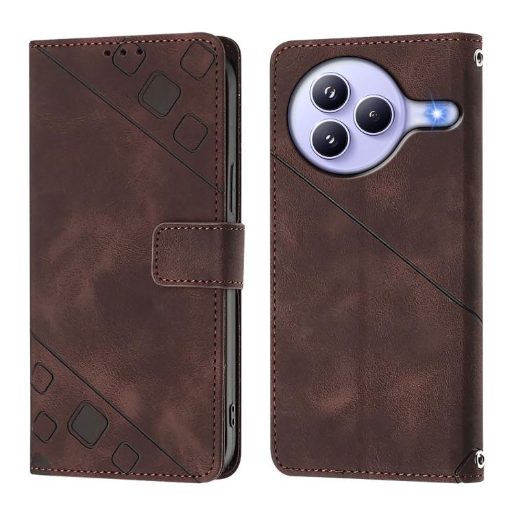 For Xiaomi Civi 5 Pro 5G Skin-feel Embossed Leather Phone Case