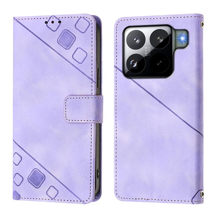 For Xiaomi 15S Pro 5G Skin-feel Embossed Leather Phone Case