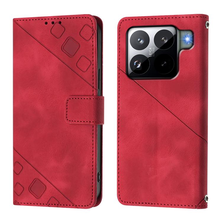 For Xiaomi 15S Pro 5G Skin-feel Embossed Leather Phone Case