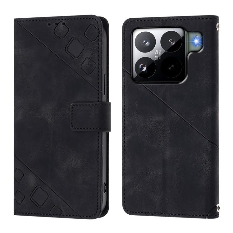 For Xiaomi 15S Pro 5G Skin-feel Embossed Leather Phone Case