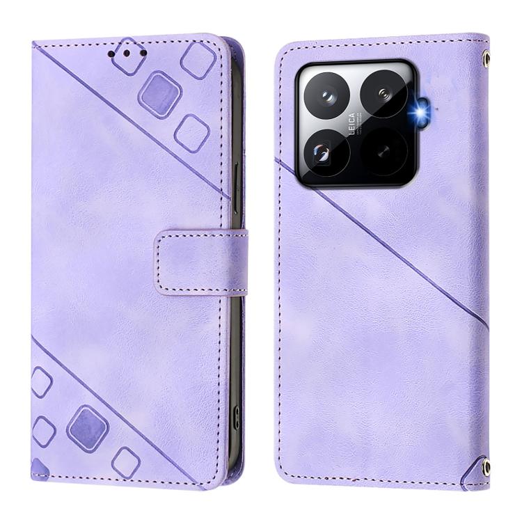 For Xiaomi 15T Pro 5G Skin-feel Embossed Leather Phone Case