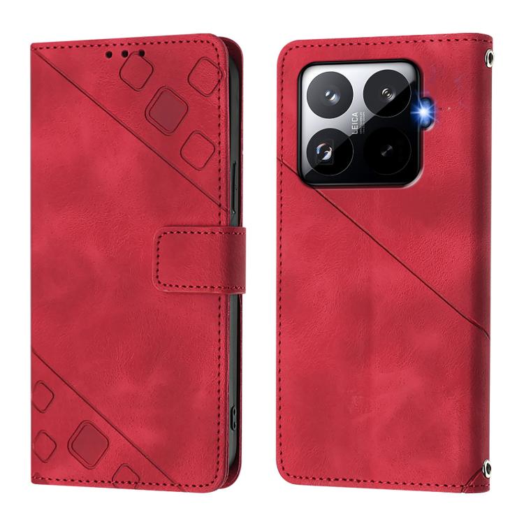 For Xiaomi 15T Pro 5G Skin-feel Embossed Leather Phone Case