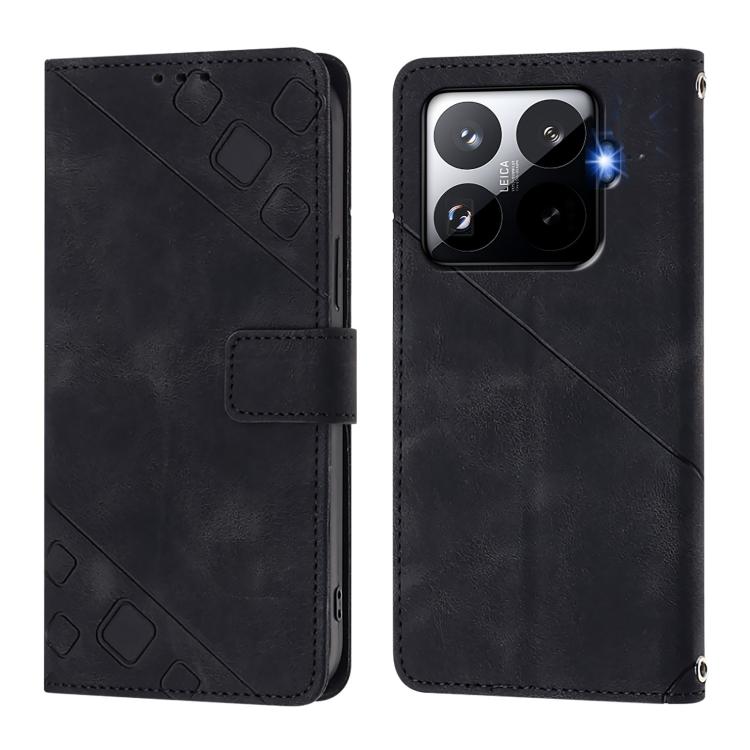 For Xiaomi 15T Pro 5G Skin-feel Embossed Leather Phone Case