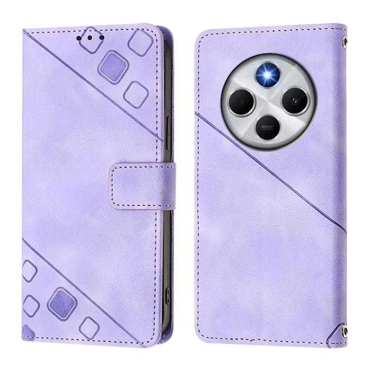 For Xiaomi Poco M7 5G / C75 4G Skin-feel Embossed Leather Phone Case