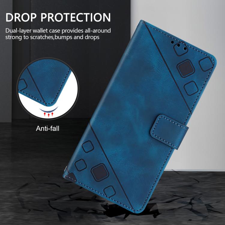 For Xiaomi Poco M7 5G / C75 4G Skin-feel Embossed Leather Phone Case