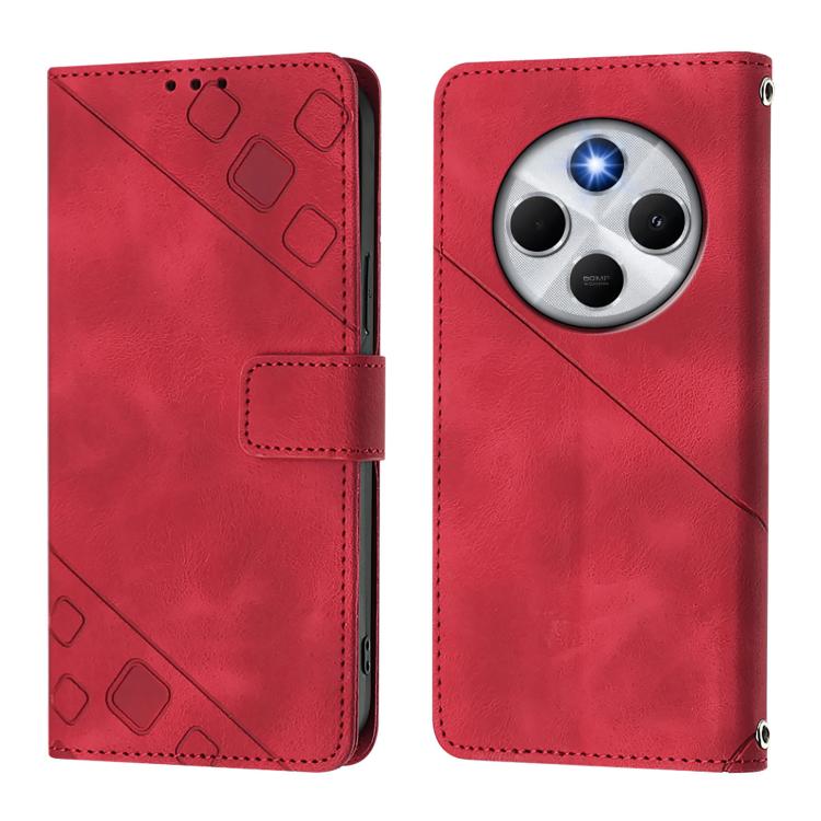 For Xiaomi Poco M7 5G / C75 4G Skin-feel Embossed Leather Phone Case