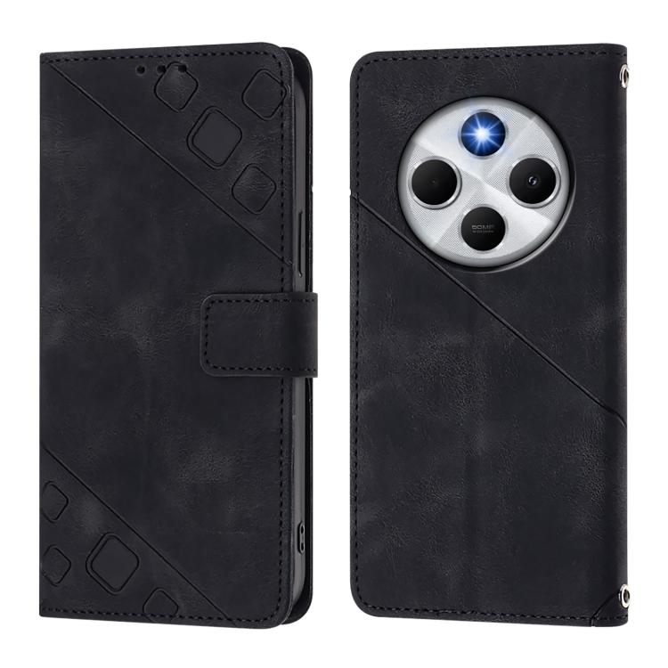 For Xiaomi Poco M7 5G / C75 4G Skin-feel Embossed Leather Phone Case
