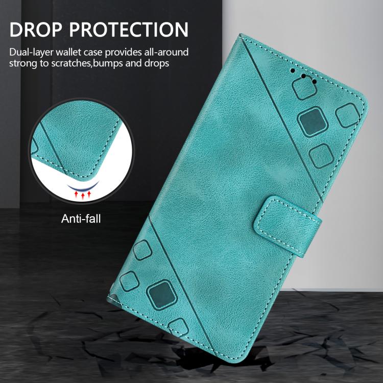 For Xiaomi Poco M7 4G 169mm Skin-feel Embossed Leather Phone Case