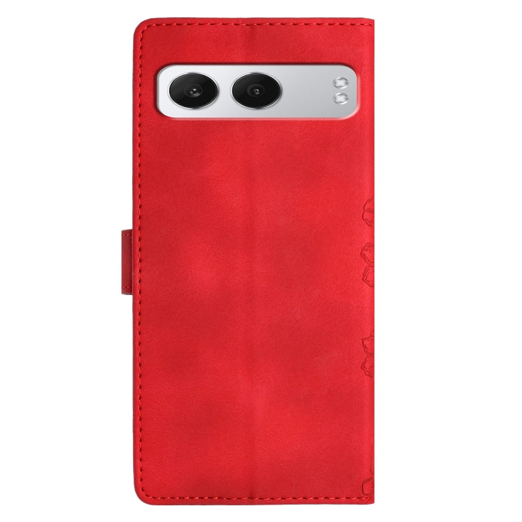 For OnePlus Nord 4 Cherry Blossom Butterfly Skin Feel Embossed PU Phone Case