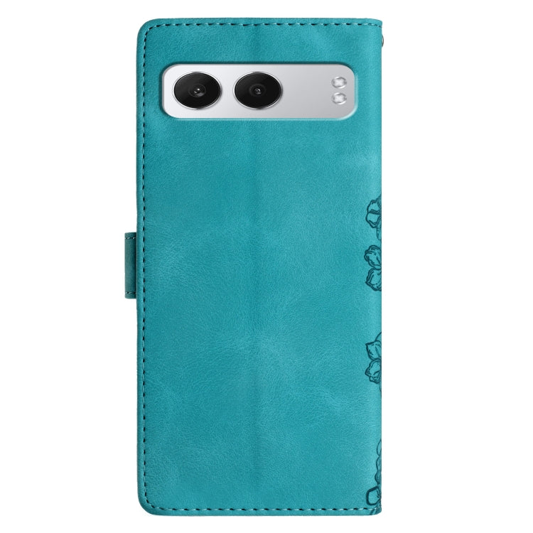 For OnePlus Nord 4 Cherry Blossom Butterfly Skin Feel Embossed PU Phone Case