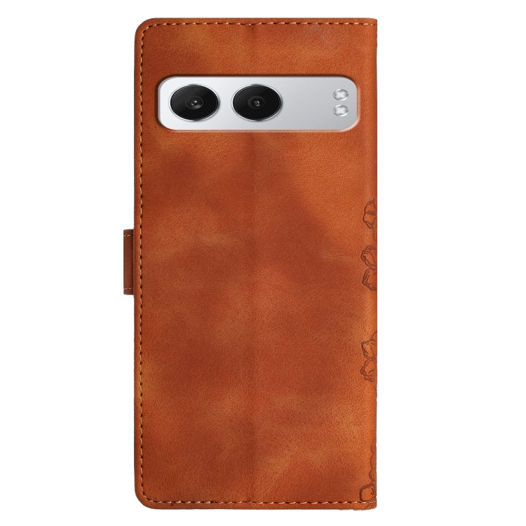 For OnePlus Nord 4 Cherry Blossom Butterfly Skin Feel Embossed PU Phone Case