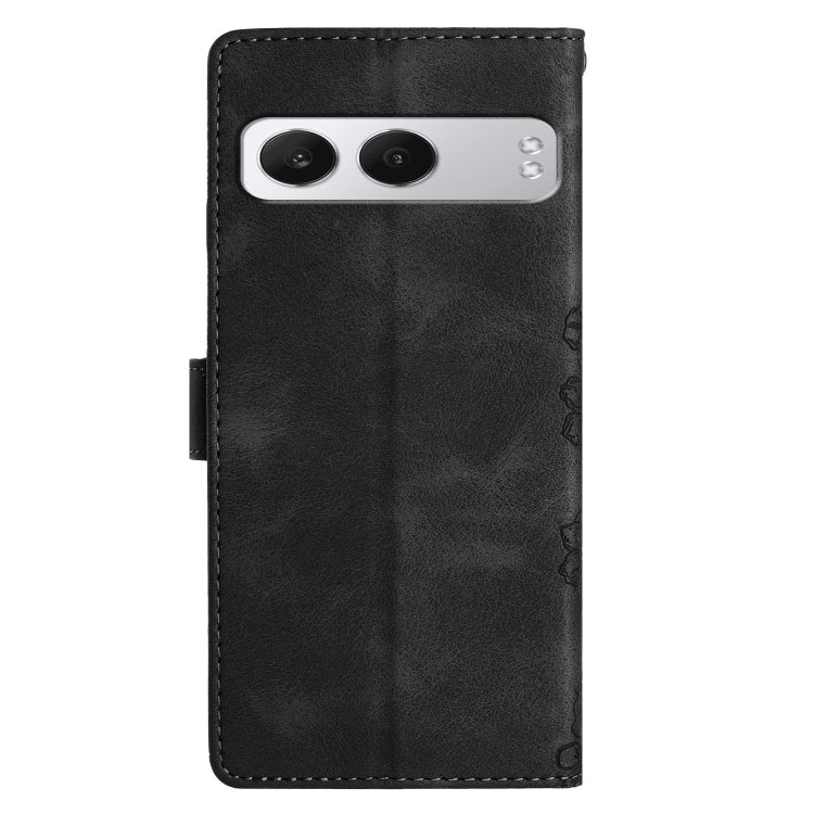 For OnePlus Nord 4 Cherry Blossom Butterfly Skin Feel Embossed PU Phone Case