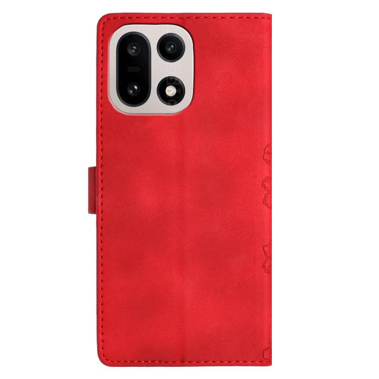 For OnePlus 15 Cherry Blossom Butterfly Skin Feel Embossed PU Phone Case