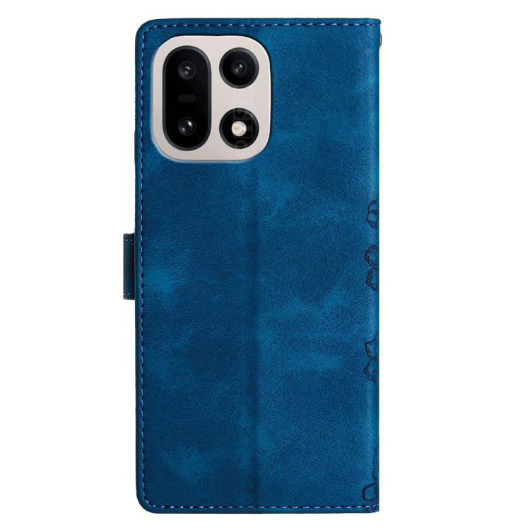 For OnePlus 15 Cherry Blossom Butterfly Skin Feel Embossed PU Phone Case