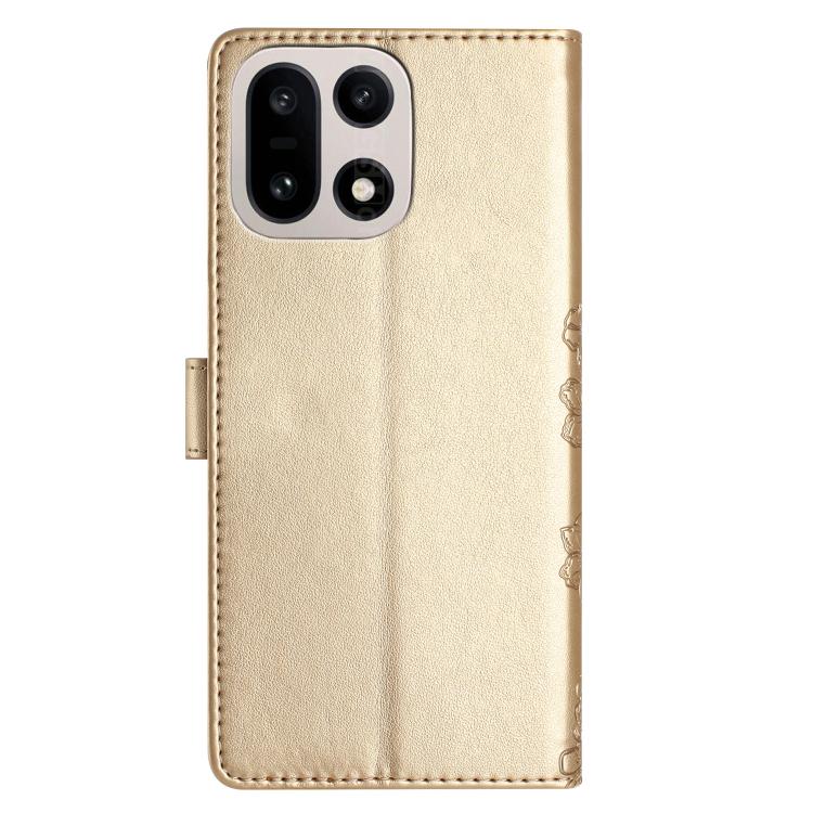 For OnePlus 15 Cherry Blossom Butterfly Skin Feel Embossed PU Phone Case