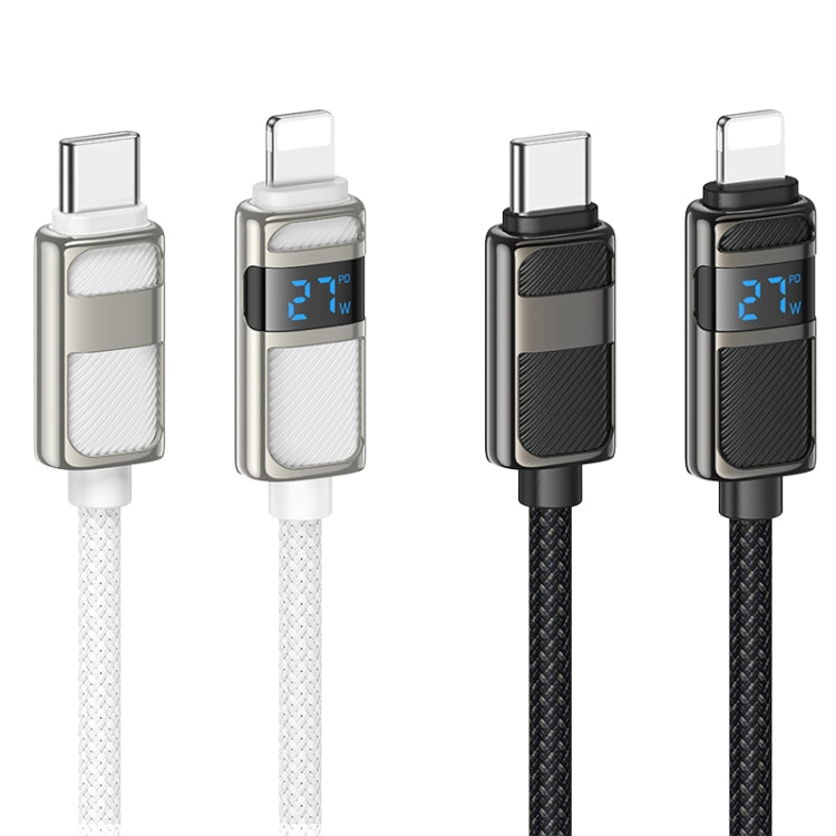 hoco U137 USB-C / Type-C to 8 Pin Line PD Charging Data Cable with Display, Length:1.2m