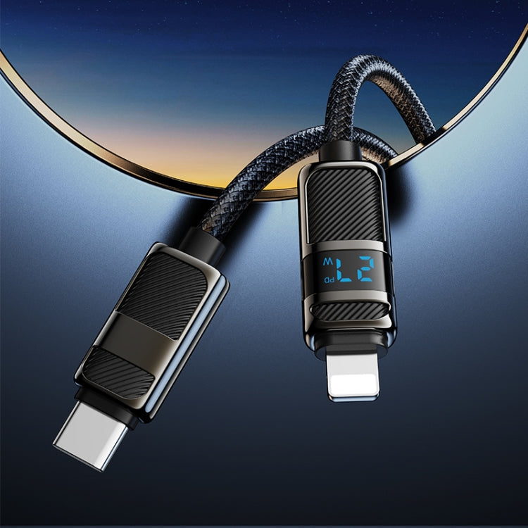 hoco U137 USB-C / Type-C to 8 Pin Line PD Charging Data Cable with Display, Length:1.2m