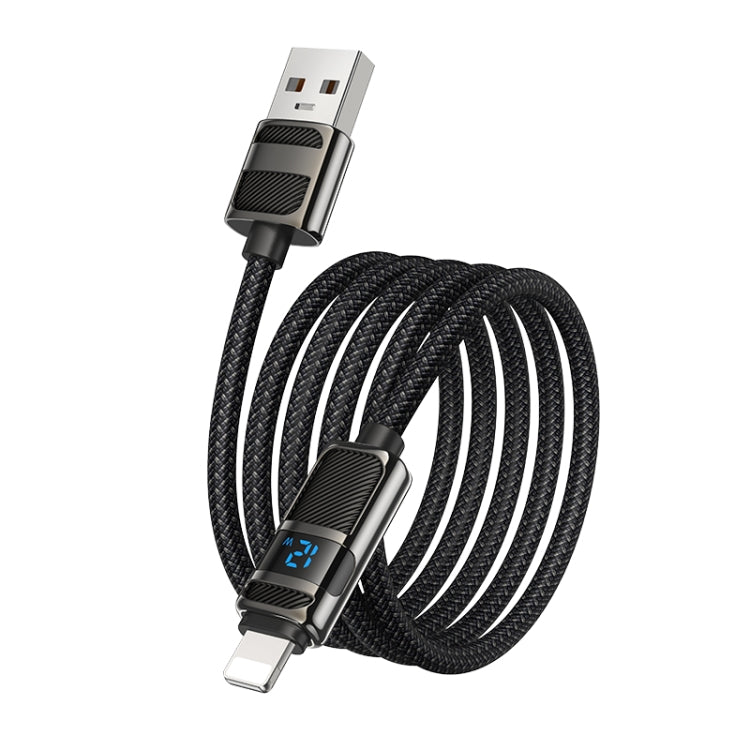 hoco U137 USB to 8 Pin Line 2.4A Charging Data Cable with Display, Length:1.2m