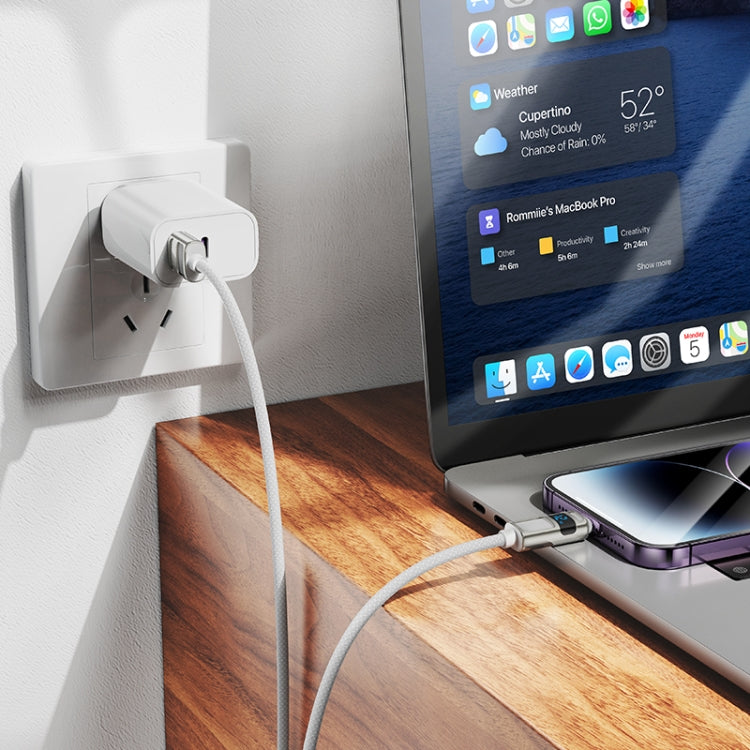 hoco U137 USB to 8 Pin Line 2.4A Charging Data Cable with Display, Length:1.2m