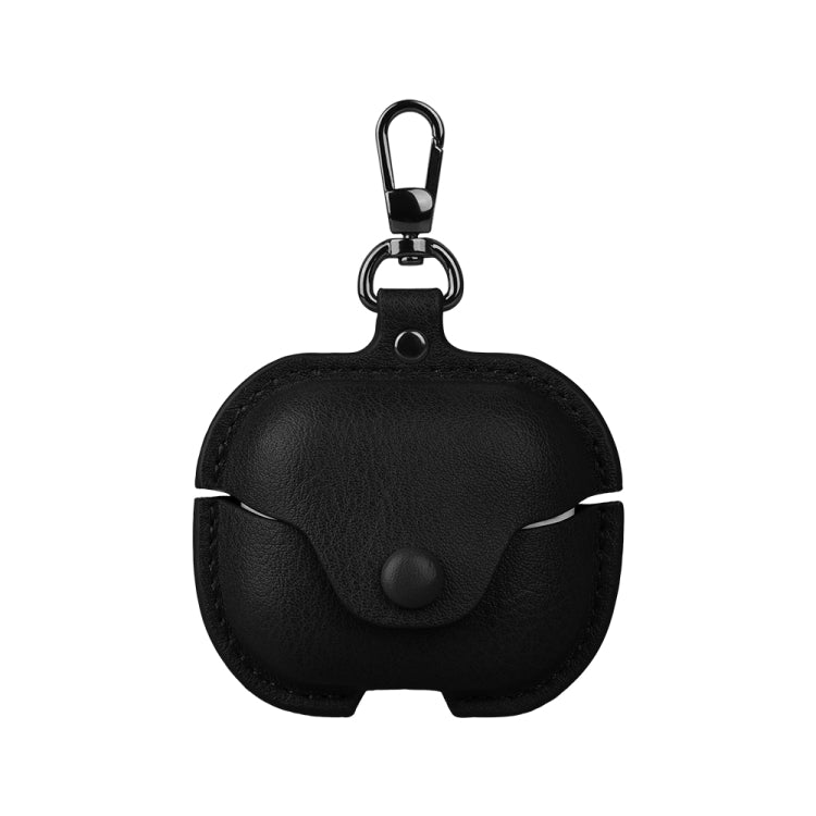 For Samsung Galaxy Buds 3 Business Leather Bluetooth Earphone Protective Case with Hook