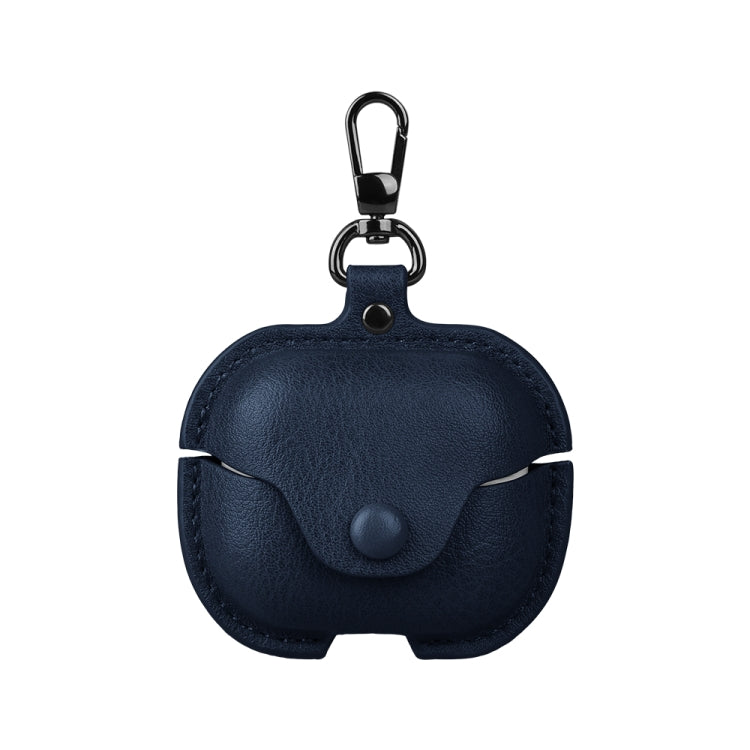 For Samsung Galaxy Buds 3 Business Leather Bluetooth Earphone Protective Case with Hook