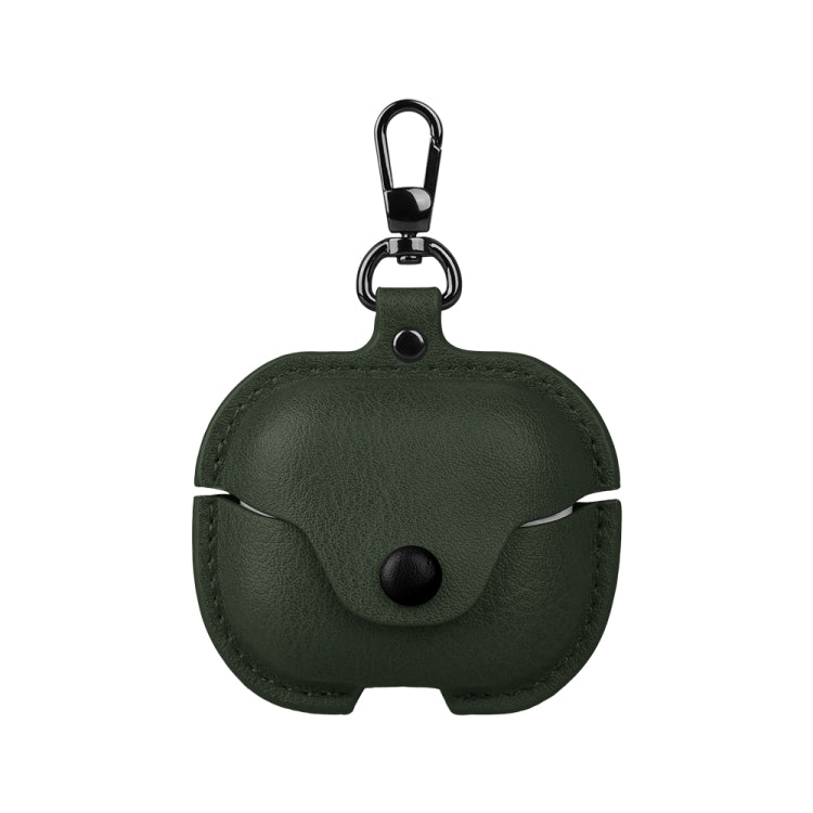 For Samsung Galaxy Buds 3 Business Leather Bluetooth Earphone Protective Case with Hook