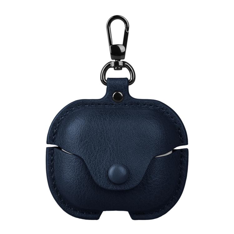 For Samsung Galaxy Buds3 FE Business Leather Bluetooth Earphone Protective Case with Hook