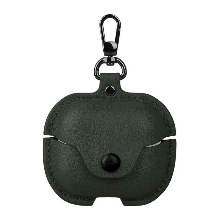 For Samsung Galaxy Buds3 FE Business Leather Bluetooth Earphone Protective Case with Hook