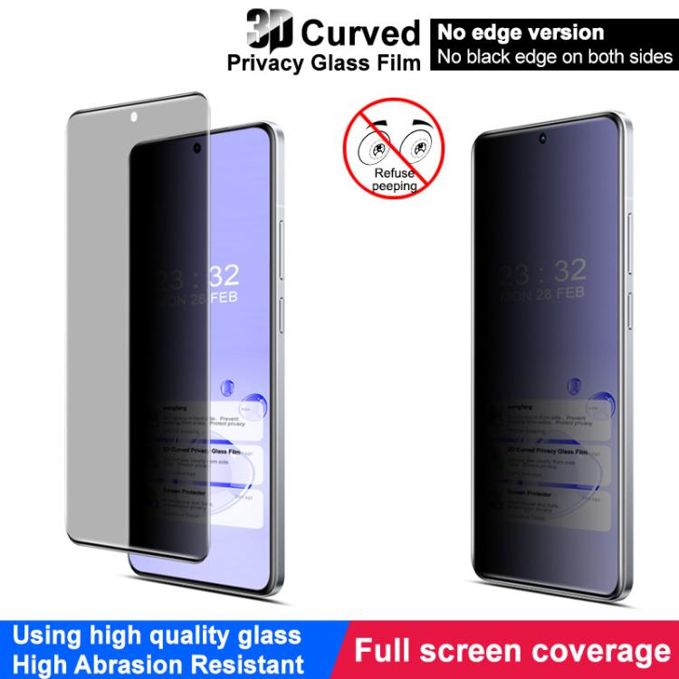 For Realme GT7 Pro Racing imak No Edge Version 3D Curved Privacy Full Screen Tempered Glass Film