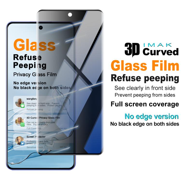 For Realme P4 Power 5G/Narzo Power 5G imak No Edge Version 3D Curved Privacy Full Screen Tempered Glass Film
