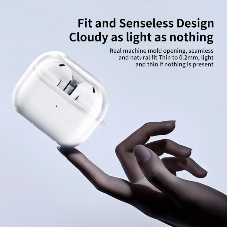 For Samsung Galaxy Buds3 FE Shockproof PC Bluetooth Earphone Protective Case - Transparent