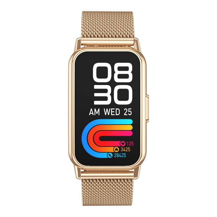 CY22 1.47 inch Steel Strap IP67 Waterproof Smart Watch, Support Heart Rate / Blood Pressure - Gold
