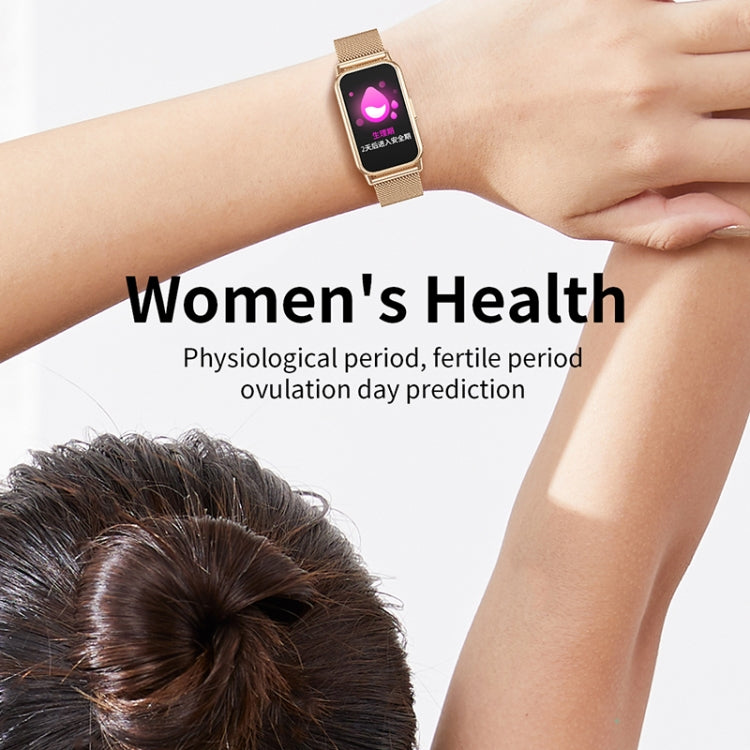 CY22 1.47 inch Steel Strap IP67 Waterproof Smart Watch, Support Heart Rate / Blood Pressure - Gold