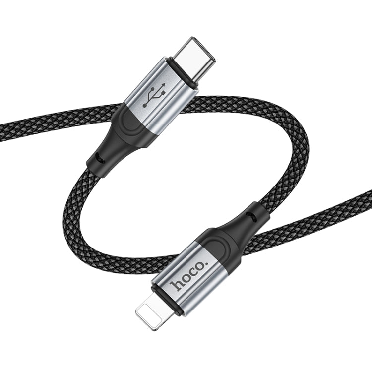 hoco X102 USB-C / Type-C to 8 Pin Fresh PD Charging Data Cable, Length:1m - Black