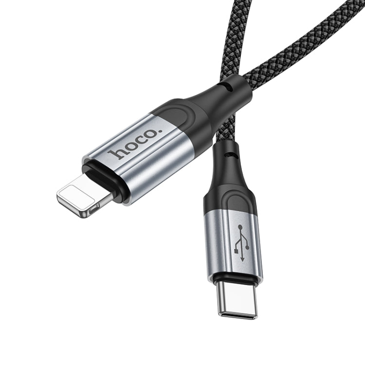 hoco X102 USB-C / Type-C to 8 Pin Fresh PD Charging Data Cable, Length:1m - Black