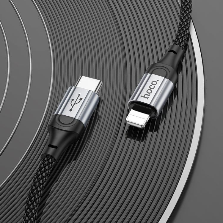hoco X102 USB-C / Type-C to 8 Pin Fresh PD Charging Data Cable, Length:1m - Black