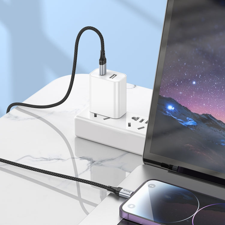 hoco X102 USB-C / Type-C to 8 Pin Fresh PD Charging Data Cable, Length:1m - Black