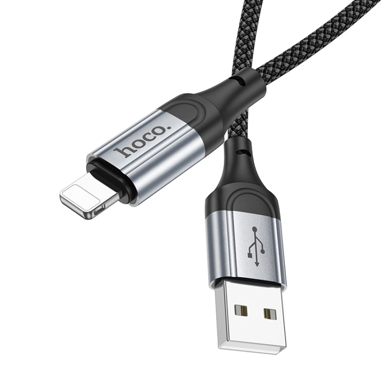 hoco X102 USB to 8 Pin Fresh 2.4A Charging Data Cable, Length:1m - Black