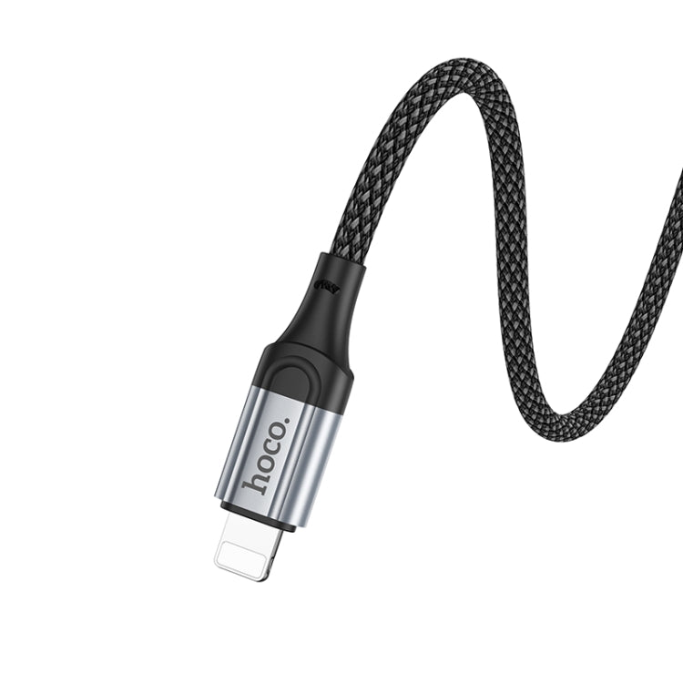 hoco X102 USB to 8 Pin Fresh 2.4A Charging Data Cable, Length:1m - Black