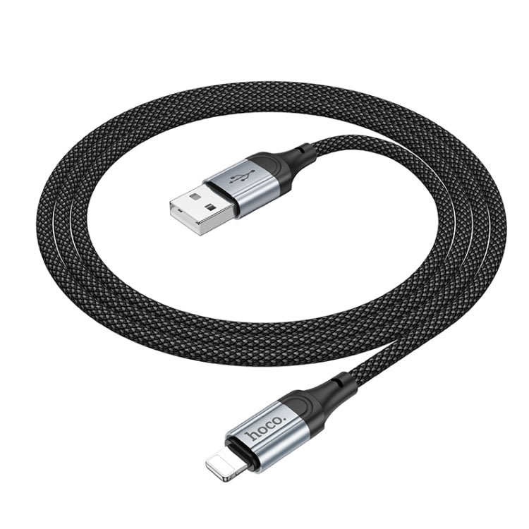 hoco X102 USB to 8 Pin Fresh 2.4A Charging Data Cable, Length:1m - Black