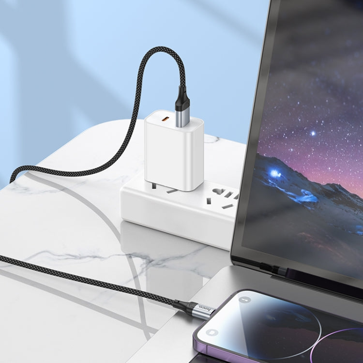 hoco X102 USB to 8 Pin Fresh 2.4A Charging Data Cable, Length:1m - Black