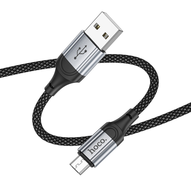 hoco X102 USB to Micro USB Fresh 2.4A Charging Data Cable, Length:1m - Black