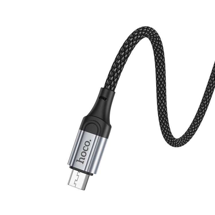hoco X102 USB to Micro USB Fresh 2.4A Charging Data Cable, Length:1m - Black