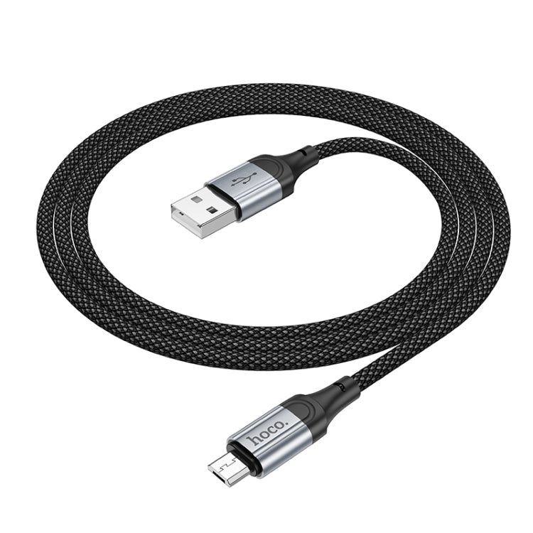 hoco X102 USB to Micro USB Fresh 2.4A Charging Data Cable, Length:1m - Black