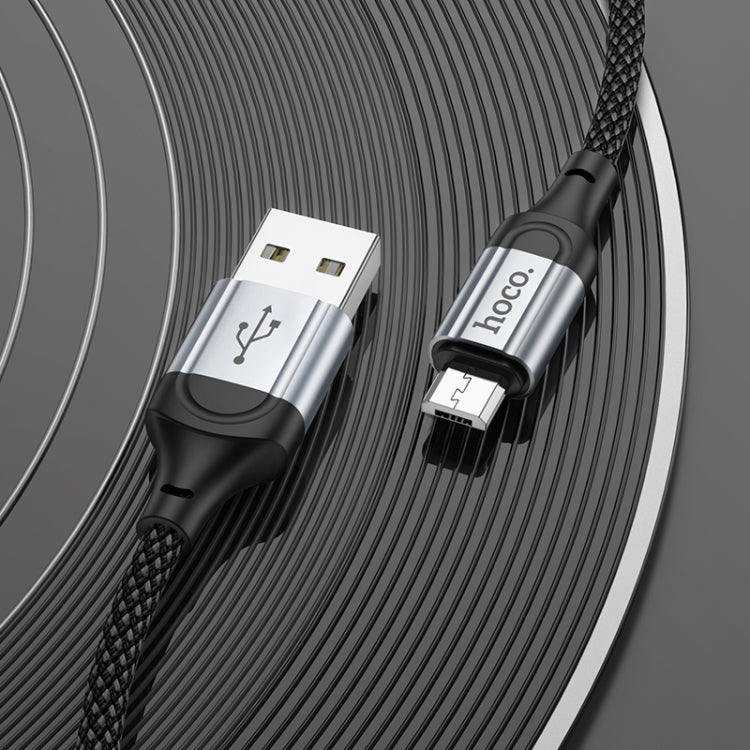 hoco X102 USB to Micro USB Fresh 2.4A Charging Data Cable, Length:1m - Black