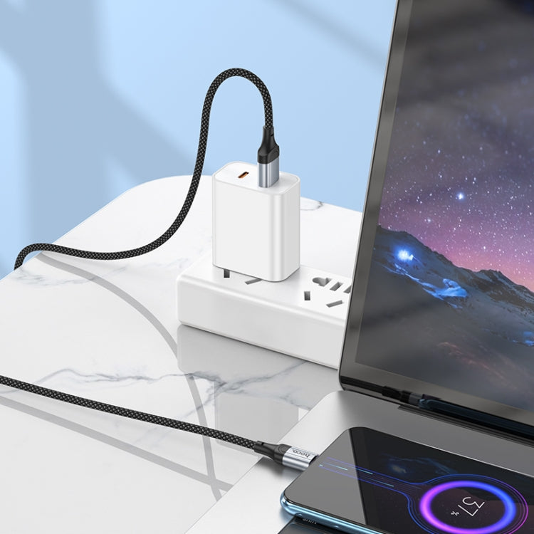 hoco X102 USB to Micro USB Fresh 2.4A Charging Data Cable, Length:1m - Black