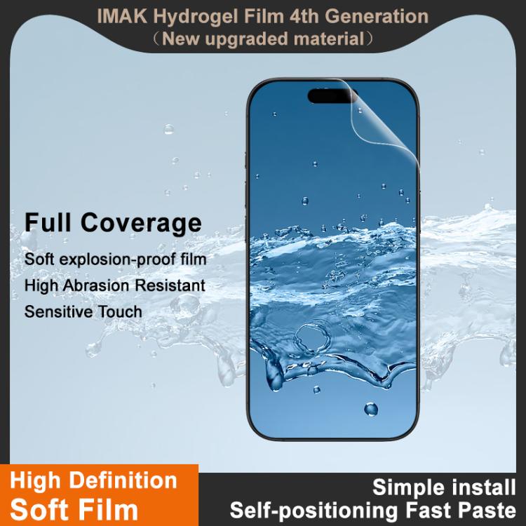 For iPhone 17 Pro / 17 imak 4th Generation  Full Coverage Screen Hydrogel Film Protector
